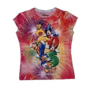 Disney Parks 2015 Tie Dye T Shirt WDW Walt Disney World Juniors Large‎